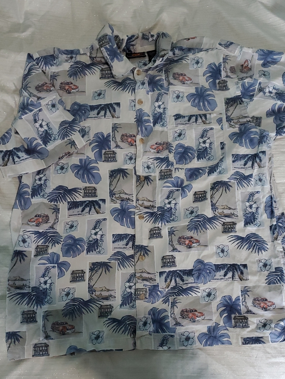 Route 66 Beach Car Hawaiian Button Down